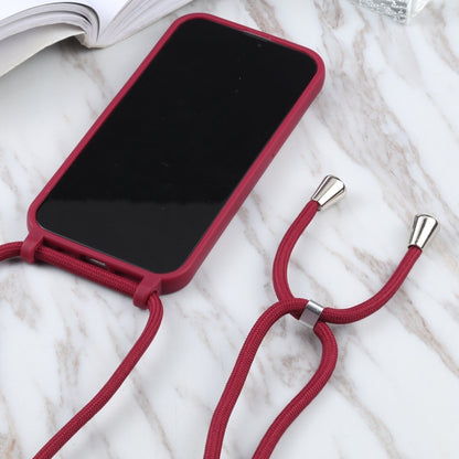 For iPhone 13 Pro Candy Colors TPU Protective Case with Lanyard (Red) - iPhone 13 Pro Cases by buy2fix | Online Shopping UK | buy2fix