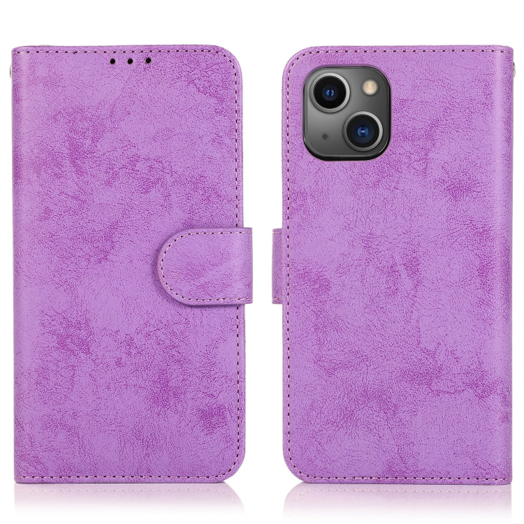 For iPhone 13 mini Retro 2 in 1 Detachable Horizontal Flip Leather Case with Card Slots & Wallet For  iPhone 13 Mini(Purple) - iPhone 13 mini Cases by buy2fix | Online Shopping UK | buy2fix