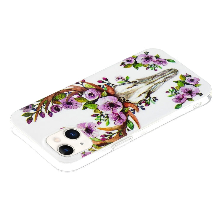 For iPhone 13 mini Luminous TPU Soft Protective Case (Flower Deer) - iPhone 13 mini Cases by buy2fix | Online Shopping UK | buy2fix