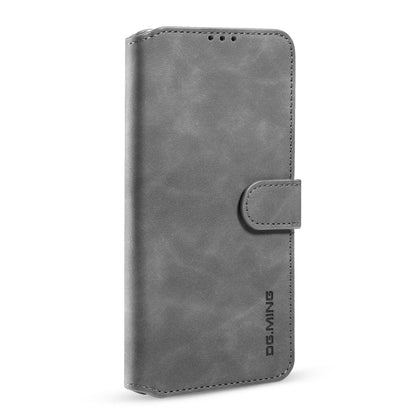 For iPhone 13 Pro Max DG.MING Retro Oil Side Horizontal Flip Leather Case with Holder & Card Slots & Wallet (Grey) - iPhone 13 Pro Max Cases by DG.MING | Online Shopping UK | buy2fix