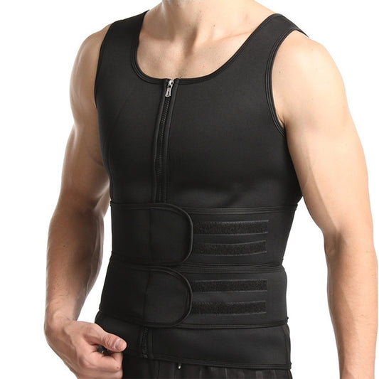 Neoprene Men Sport Body Shapers Vest Waist Body Shaping Corset, Size:XXL(Black) -  by buy2fix | Online Shopping UK | buy2fix