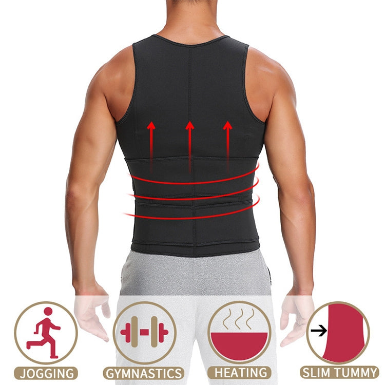 Neoprene Men Sport Body Shapers Vest Waist Body Shaping Corset, Size:XXXL(Black) -  by buy2fix | Online Shopping UK | buy2fix