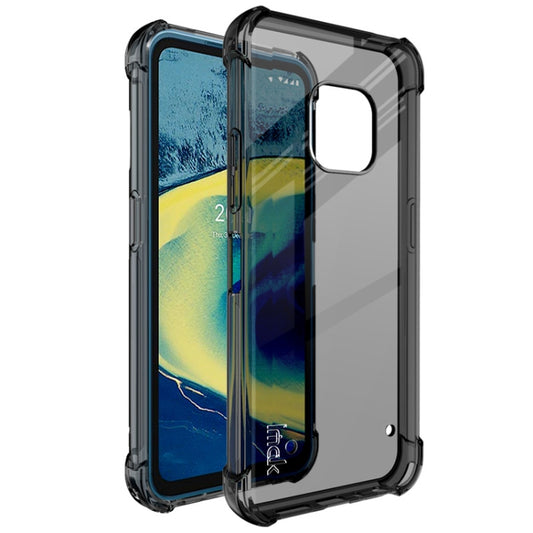 For Nokia XR20 IMAK All-inclusive Shockproof Airbag TPU Case with Screen Protector(Transparent Black) - Nokia Cases by imak | Online Shopping UK | buy2fix