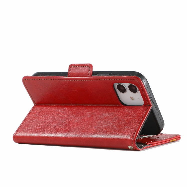 For iPhone 13 CaseNeo Business Splicing Dual Magnetic Buckle Horizontal Flip PU Leather Case with Holder & Card Slots & Wallet(Red) - iPhone 13 Cases by buy2fix | Online Shopping UK | buy2fix