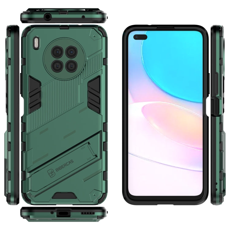 For Huawei nova 8i Foreign Version Punk Armor 2 in 1 PC + TPU Shockproof Case with Invisible Holder(Green) - Huawei Cases by buy2fix | Online Shopping UK | buy2fix