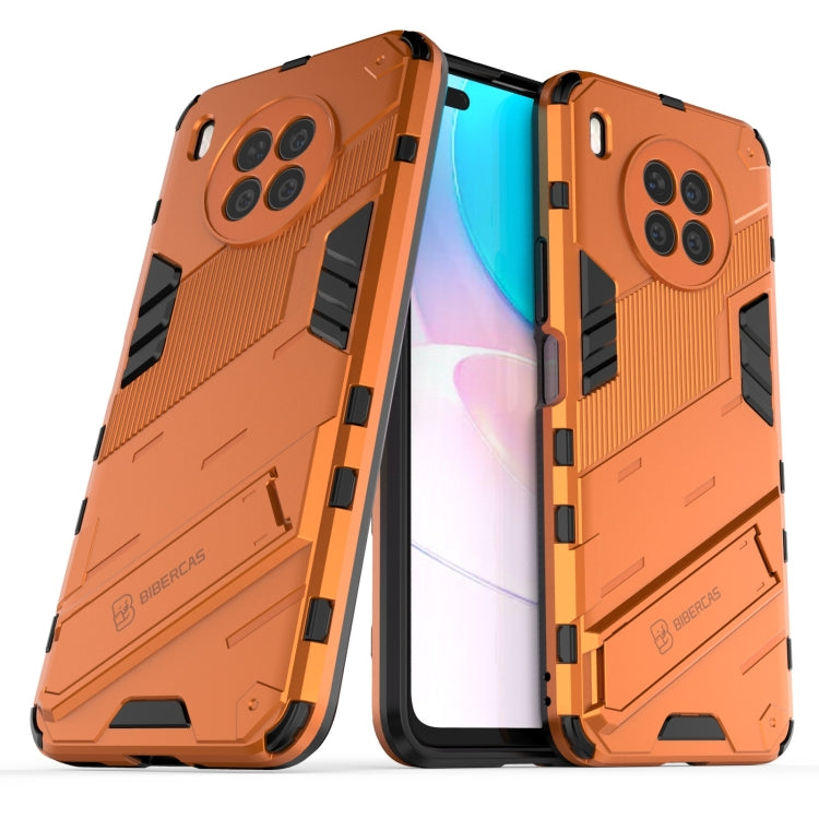 For Huawei nova 8i Foreign Version Punk Armor 2 in 1 PC + TPU Shockproof Case with Invisible Holder(Orange) - Huawei Cases by buy2fix | Online Shopping UK | buy2fix