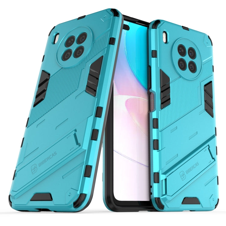 For Huawei nova 8i Foreign Version Punk Armor 2 in 1 PC + TPU Shockproof Case with Invisible Holder(Blue) - Huawei Cases by buy2fix | Online Shopping UK | buy2fix