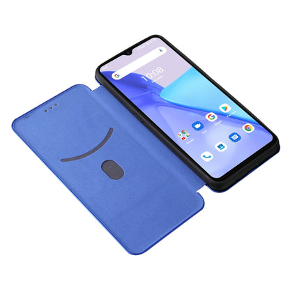 For UMIDIGI Power 5 Carbon Fiber Texture Horizontal Flip TPU + PC + PU Leather Case with Card Slot(Blue) - More Brand by buy2fix | Online Shopping UK | buy2fix