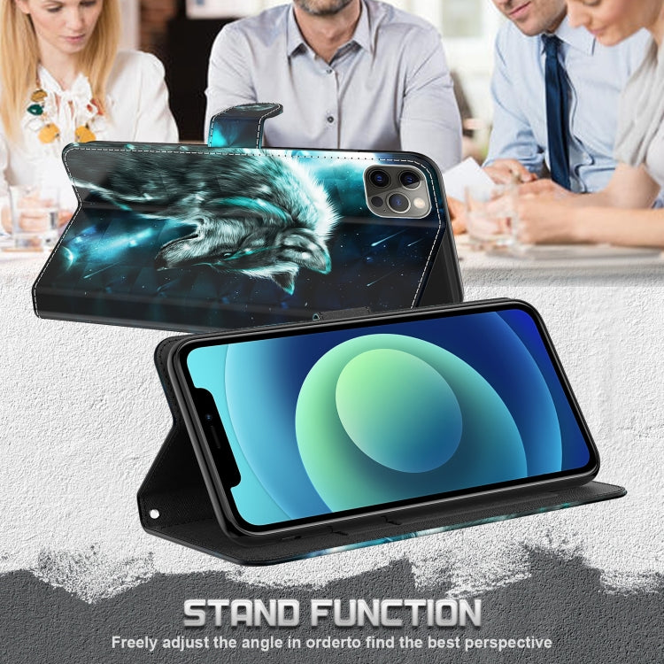 For iPhone 13 Pro 3D Painting Pattern Horizontal Flip TPU + PU Leather Case with Holder & Card Slots & Wallet (Wolf) - iPhone 13 Pro Cases by buy2fix | Online Shopping UK | buy2fix