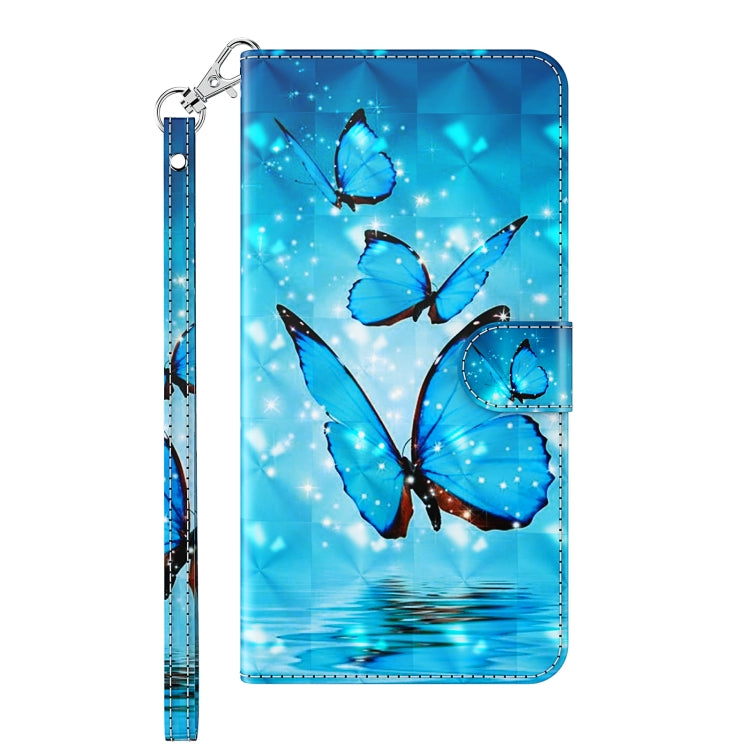 For iPhone 13 Pro 3D Painting Pattern Horizontal Flip TPU + PU Leather Case with Holder & Card Slots & Wallet (Three Butterflies) - iPhone 13 Pro Cases by buy2fix | Online Shopping UK | buy2fix