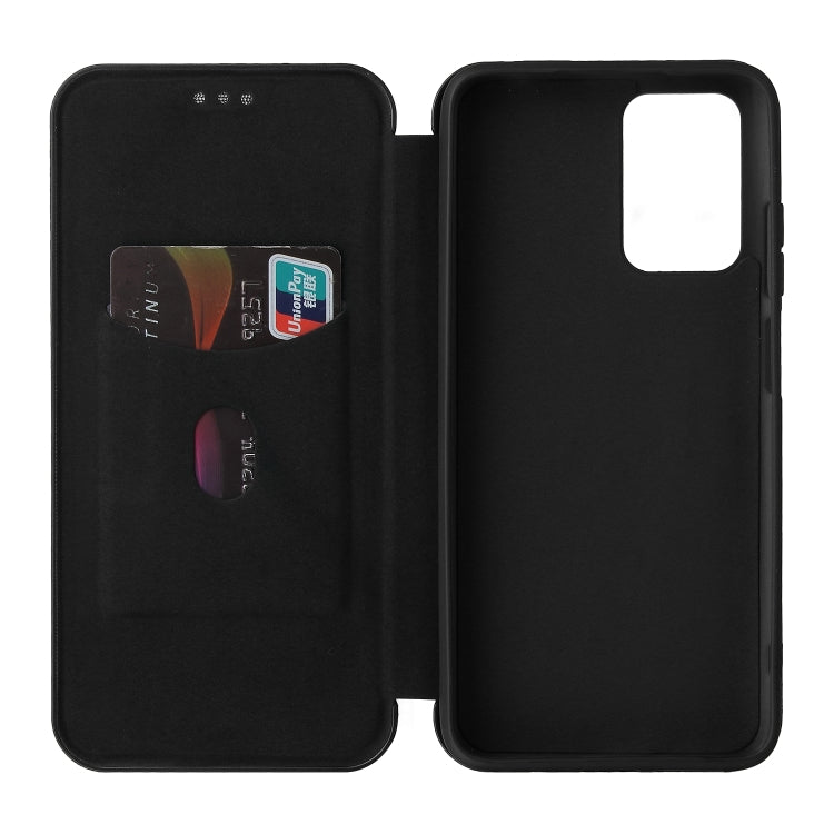 Carbon Fiber Texture Horizontal Flip TPU + PC + PU Leather Case with Card Slot For Xiaomi Redmi 10(Black) - Xiaomi Cases by buy2fix | Online Shopping UK | buy2fix