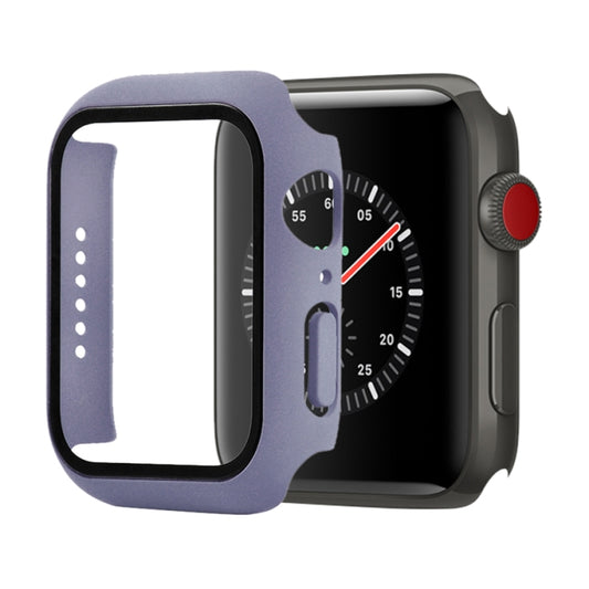 Shockproof PC+Tempered Glass Protective Case with Packed Carton For Apple Watch Series 3 & 2 & 1 38mm(Lavender) - Watch Cases by buy2fix | Online Shopping UK | buy2fix