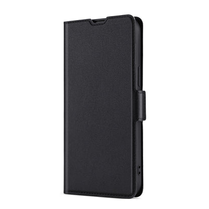 For iPhone 13 mini Ultra-thin Voltage Side Buckle PU + TPU Horizontal Flip Leather Case with Holder & Card Slot (Black) - iPhone 13 mini Cases by buy2fix | Online Shopping UK | buy2fix