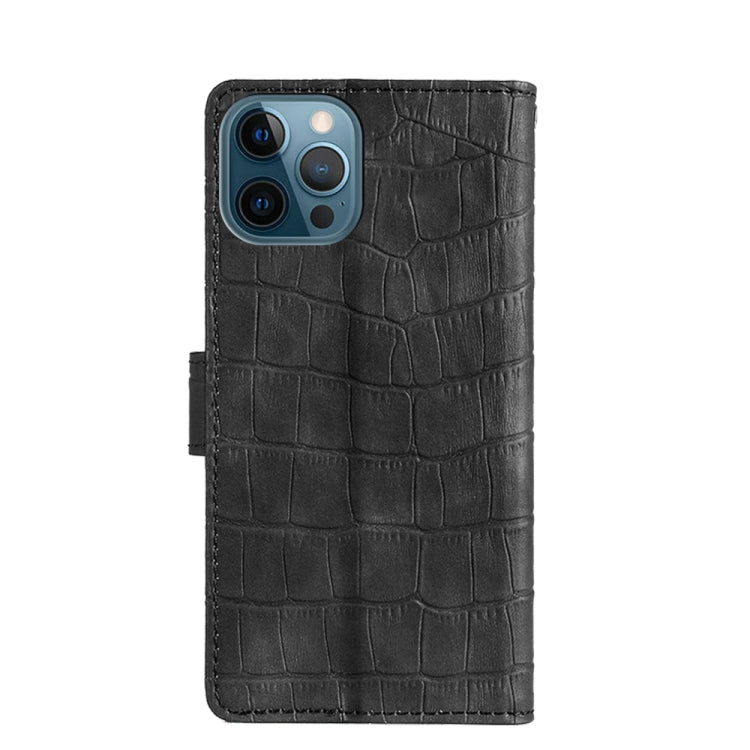 For iPhone 13 Pro Max Skin Feel Crocodile Texture Magnetic Clasp Horizontal Flip PU Leather Case with Holder & Card Slots & Wallet (Black) - iPhone 13 Pro Max Cases by buy2fix | Online Shopping UK | buy2fix