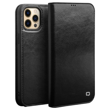 For iPhone 13 QIALINO Horizontal Flip Leather Case with Holder & Card Slots & Wallet Pro(Black) - iPhone 13 Cases by QIALINO | Online Shopping UK | buy2fix