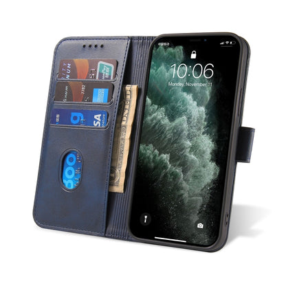 For iPhone 13 mini Calf Texture Buckle Horizontal Flip Leather Case with Holder & Card Slots & Wallet (Blue) - iPhone 13 mini Cases by buy2fix | Online Shopping UK | buy2fix