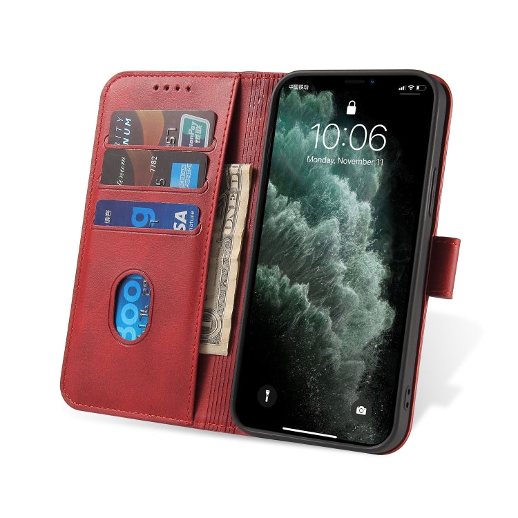 For iPhone 13 mini Calf Texture Buckle Horizontal Flip Leather Case with Holder & Card Slots & Wallet (Red) - iPhone 13 mini Cases by buy2fix | Online Shopping UK | buy2fix