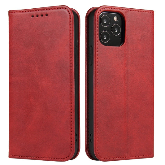 For iPhone 13 mini Calf Texture Magnetic Horizontal Flip Leather Case with Holder & Card Slots & Wallet (Red) - iPhone 13 mini Cases by buy2fix | Online Shopping UK | buy2fix