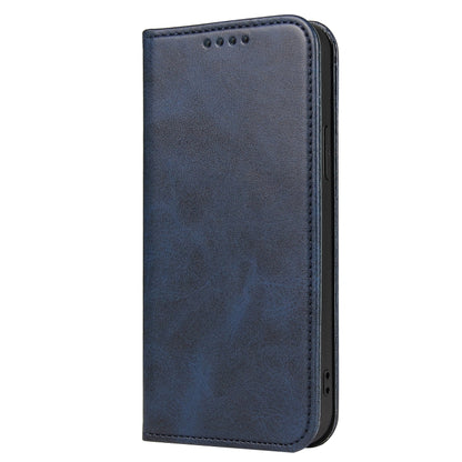 For iPhone 13 mini Calf Texture Magnetic Horizontal Flip Leather Case with Holder & Card Slots & Wallet (Blue) - iPhone 13 mini Cases by buy2fix | Online Shopping UK | buy2fix