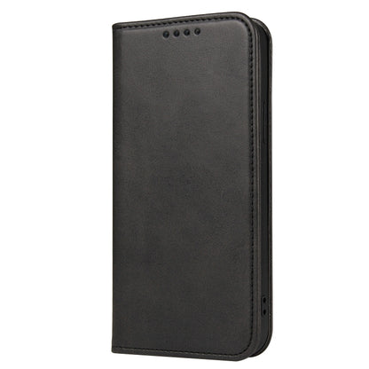 For iPhone 13 Calf Texture Magnetic Horizontal Flip Leather Case with Holder & Card Slots & Wallet(Black) - iPhone 13 Cases by buy2fix | Online Shopping UK | buy2fix