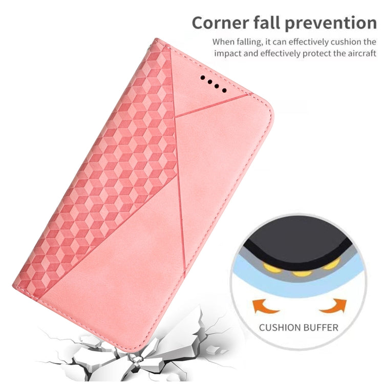 For iPhone X / XS Diamond Pattern Splicing Skin Feel Magnetic Horizontal Flip Leather Case with Card Slots & Holder & Wallet(Rose Gold) - More iPhone Cases by buy2fix | Online Shopping UK | buy2fix