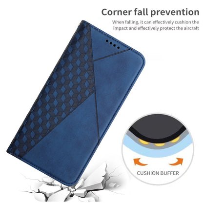 For iPhone XS Max Diamond Pattern Splicing Skin Feel Magnetic Horizontal Flip Leather Case with Card Slots & Holder & Wallet(Blue) - More iPhone Cases by buy2fix | Online Shopping UK | buy2fix