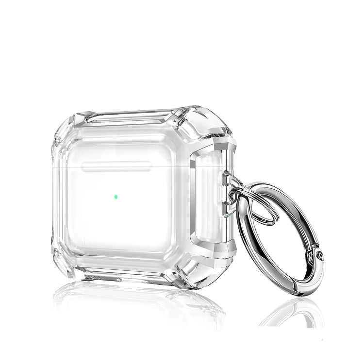 Anti-drop Transparent PC Two-color Earphone Protective Case with Hanging Loop for AirPods 3(Transparent) - For AirPods 3 by buy2fix | Online Shopping UK | buy2fix