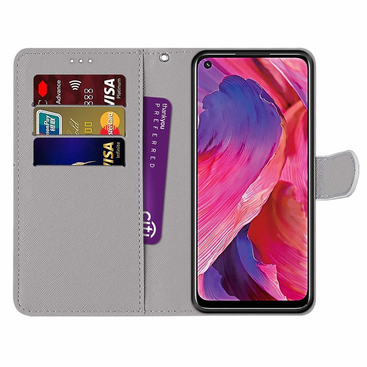 For OPPO A93 5G / A93s 5G / A54 5G / A74 5G Coloured Drawing Cross Texture Horizontal Flip PU Leather Case with Holder & Card Slots & Wallet & Lanyard(Big Cat Holding Kitten) - OPPO Cases by buy2fix | Online Shopping UK | buy2fix