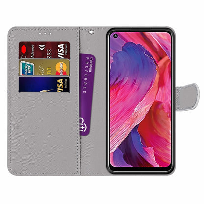 For OPPO A93 5G / A93s 5G / A54 5G / A74 5G Coloured Drawing Cross Texture Horizontal Flip PU Leather Case with Holder & Card Slots & Wallet & Lanyard(Pink Hands Heart) - OPPO Cases by buy2fix | Online Shopping UK | buy2fix