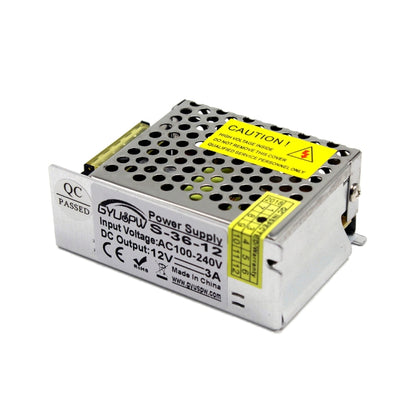 S-36-12 DC12V 3A 36W LED Regulated Switching Power Supply, Size: 86 x 58 x 33mm - Power Supplies by buy2fix | Online Shopping UK | buy2fix