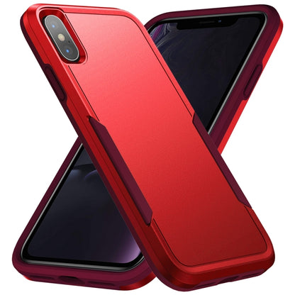 For iPhone X / XS Pioneer Armor Heavy Duty Shockproof Phone Case(Red) - More iPhone Cases by buy2fix | Online Shopping UK | buy2fix