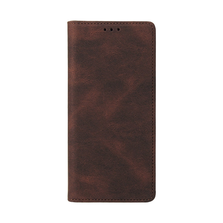 For Xiaomi Redmi Note 8T Simple Suction Closure Horizontal Flip Leather Case with Holder & Card Slot & Wallet(Brown) - Xiaomi Cases by buy2fix | Online Shopping UK | buy2fix