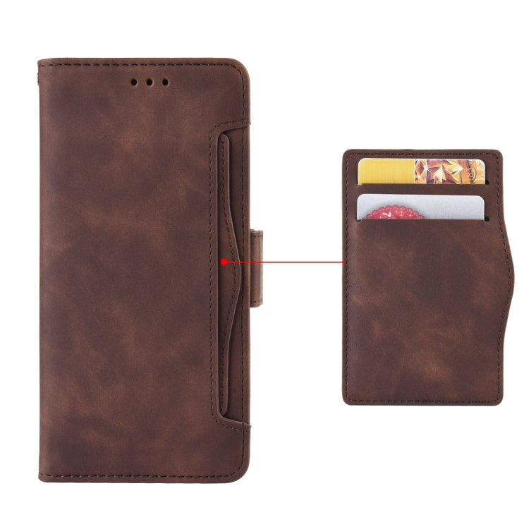 For Motorola Edge 20 Skin Feel Calf Pattern Horizontal Flip Leather Case with Holder & Card Slots & Photo Frame(Brown) - Motorola Cases by buy2fix | Online Shopping UK | buy2fix