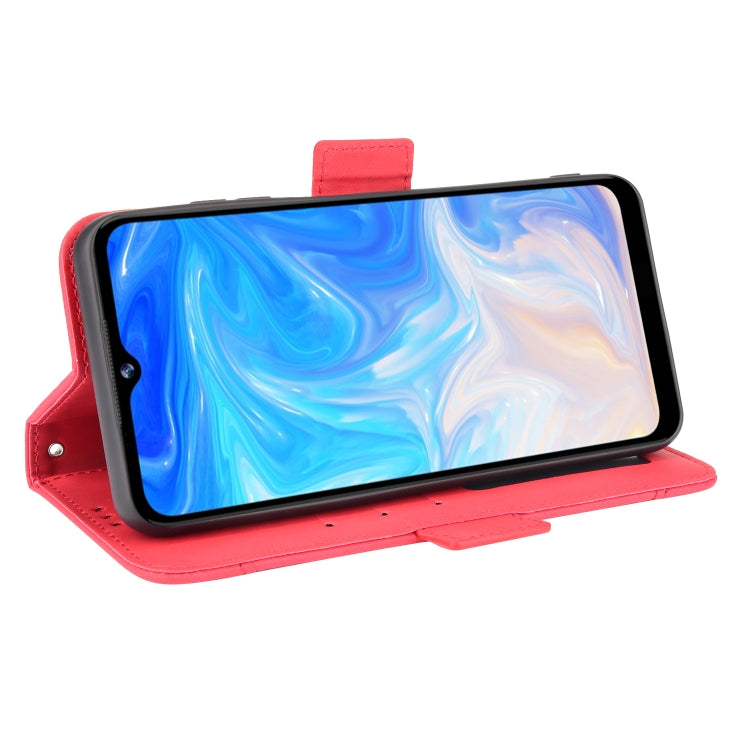 For Doogee N40 Pro Skin Feel Calf Pattern Horizontal Flip Leather Case with Holder & Card Slots & Photo Frame(Red) - More Brand by buy2fix | Online Shopping UK | buy2fix