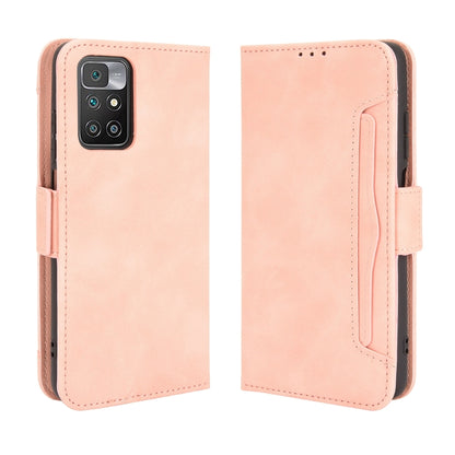 For Xiaomi Redmi 10 Skin Feel Calf Pattern Horizontal Flip Leather Case with Holder & Card Slots & Photo Frame(Pink) - Xiaomi Cases by buy2fix | Online Shopping UK | buy2fix