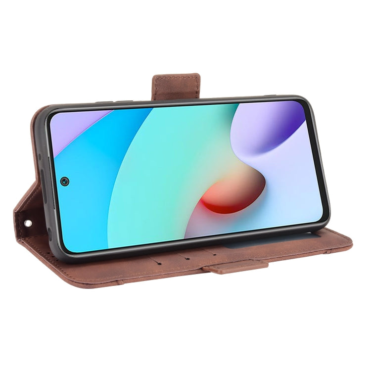 For Xiaomi Redmi 10 Skin Feel Calf Pattern Horizontal Flip Leather Case with Holder & Card Slots & Photo Frame(Brown) - Xiaomi Cases by buy2fix | Online Shopping UK | buy2fix