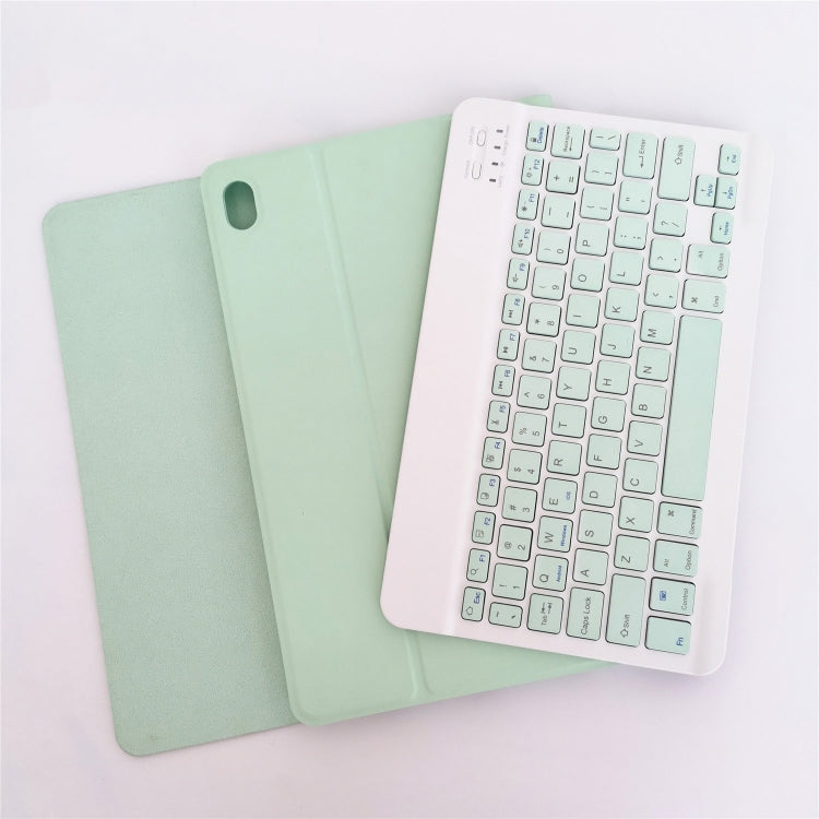 For Lenovo Pad Tab P11 11 inch TB-J606F LX110 Solid Color Detachable Square Keycap Bluetooth Keyboard Leather Tablet Case with Stand(Green) - Lenovo Keyboard by buy2fix | Online Shopping UK | buy2fix