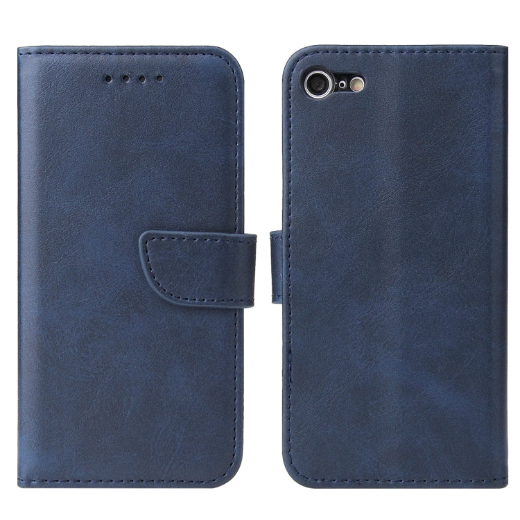 For iPhone SE 2022 / SE 2020 / 8 / 7 Calf Texture Buckle Horizontal Flip Leather Case with Holder & Card Slots & Wallet(Blue) - iPhone SE 2022 / 2020 / 8 / 7 Cases by buy2fix | Online Shopping UK | buy2fix