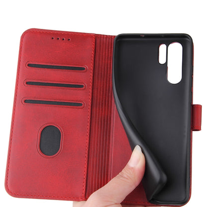 For Huawei P30 Pro Calf Texture Buckle Horizontal Flip Leather Case with Holder & Card Slots & Wallet(Red) - Huawei Cases by buy2fix | Online Shopping UK | buy2fix