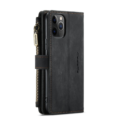 For iPhone 11 Pro CaseMe-C30 PU + TPU Multifunctional Horizontal Flip Leather Case with Holder & Card Slot & Wallet & Zipper Pocket (Black) - iPhone 11 Pro Cases by CaseMe | Online Shopping UK | buy2fix