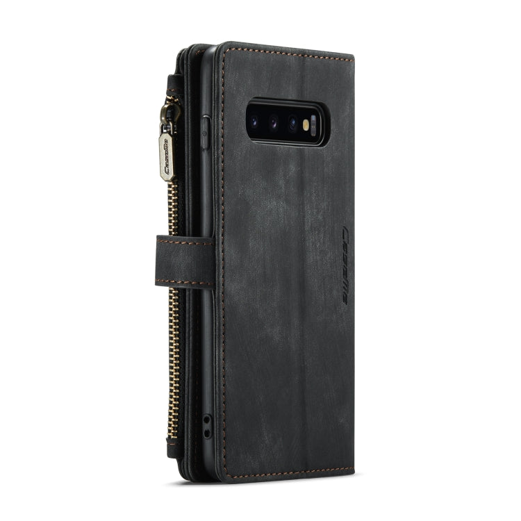 For Samsung Galaxy S10 CaseMe-C30 PU + TPU Multifunctional Horizontal Flip Leather Case with Holder & Card Slot & Wallet & Zipper Pocket(Black) - Galaxy Phone Cases by CaseMe | Online Shopping UK | buy2fix