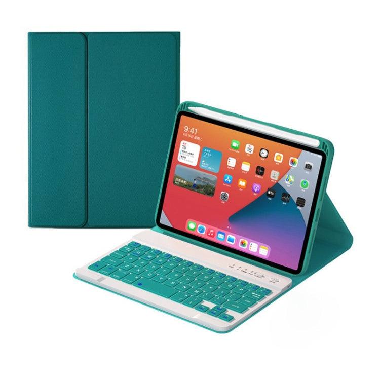 HK006 Square Keys Detachable Bluetooth Keyboard Leather Tablet Case with Holder for iPad mini 6(Dark Green) - For iPad mini by buy2fix | Online Shopping UK | buy2fix