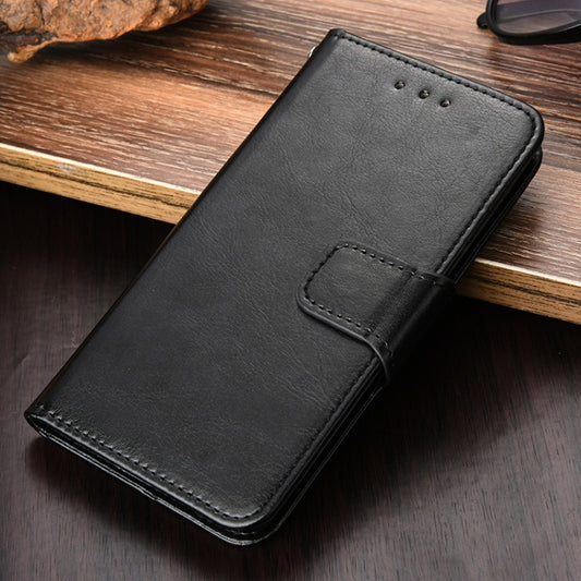 For iPhone 12 / 12 Pro Crystal Texture Horizontal Flip Leather Case with Holder & Card Slots & Wallet(Black) - iPhone 12 / 12 Pro Cases by buy2fix | Online Shopping UK | buy2fix