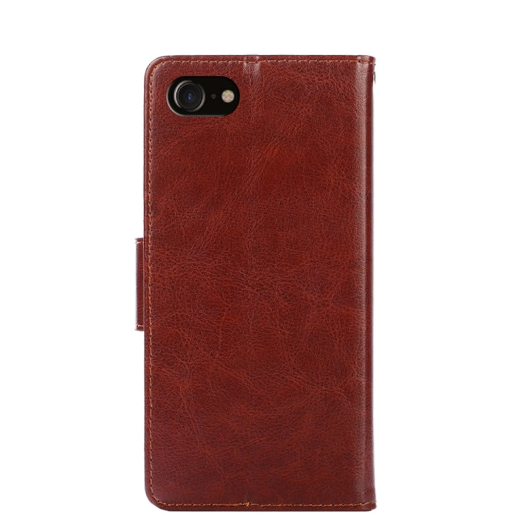 For iPhone SE 2022 / SE 2020 / 8 / 7 Crystal Texture Horizontal Flip Leather Case with Holder & Card Slots & Wallet(Brown) - iPhone SE 2022 / 2020 / 8 / 7 Cases by buy2fix | Online Shopping UK | buy2fix