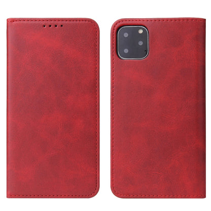 For iPhone 11 Pro Max Calf Texture Magnetic Horizontal Flip Leather Case with Holder & Card Slots & Wallet (Red) - iPhone 11 Pro Max Cases by buy2fix | Online Shopping UK | buy2fix