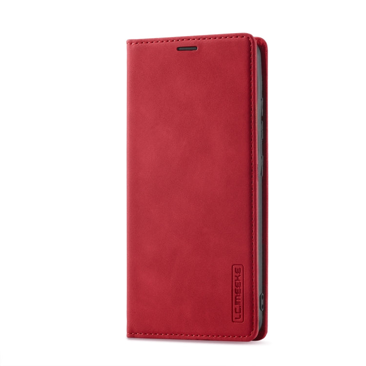 For Samsung Galaxy A32 5G LC.IMEEKE Strong Magnetism Ultra-thin Horizontal Flip Matte TPU + PU Leather Case with Holder & Card Slots & Wallet(Red) - Galaxy Phone Cases by LC.IMEEKE | Online Shopping UK | buy2fix