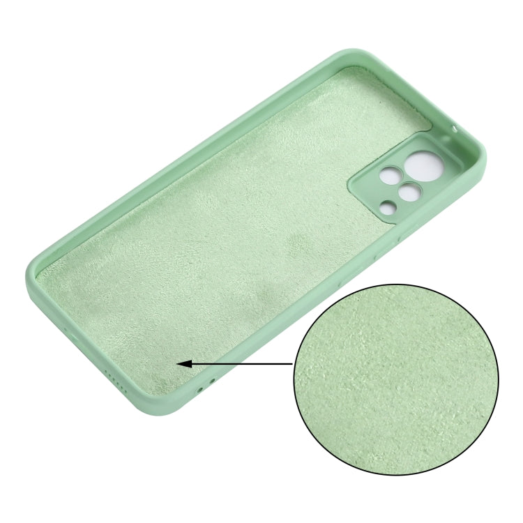 For vivo V21 5G / 4G Solid Color Liquid Silicone Shockproof Full Coverage Protective Case(Green) - vivo Cases by buy2fix | Online Shopping UK | buy2fix