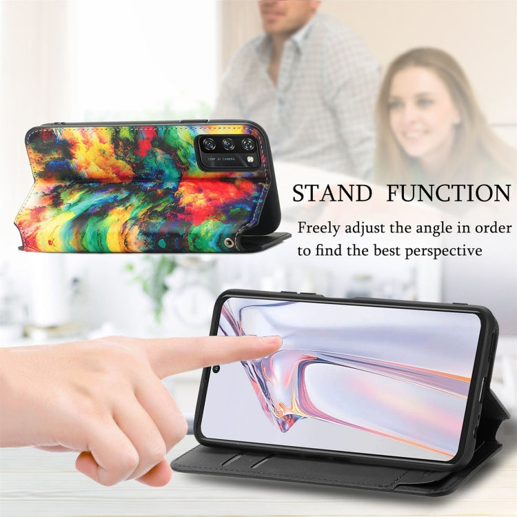 For Blackview A100 Colorful Magnetic Horizontal Flip PU Leather Case with Holder & Card Slot & Wallet(Colorful Cloud) - More Brand by buy2fix | Online Shopping UK | buy2fix