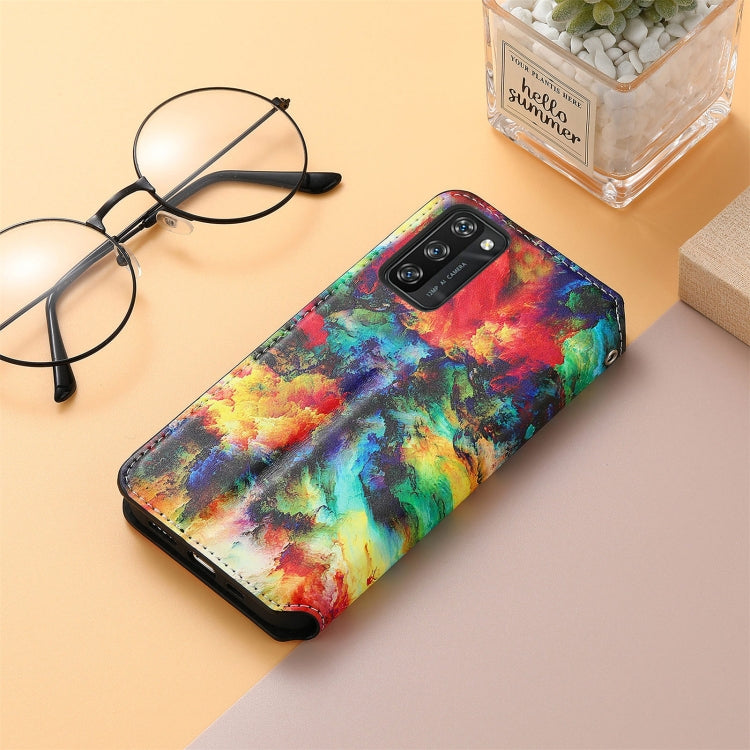 For Blackview A100 Colorful Magnetic Horizontal Flip PU Leather Case with Holder & Card Slot & Wallet(Colorful Cloud) - More Brand by buy2fix | Online Shopping UK | buy2fix