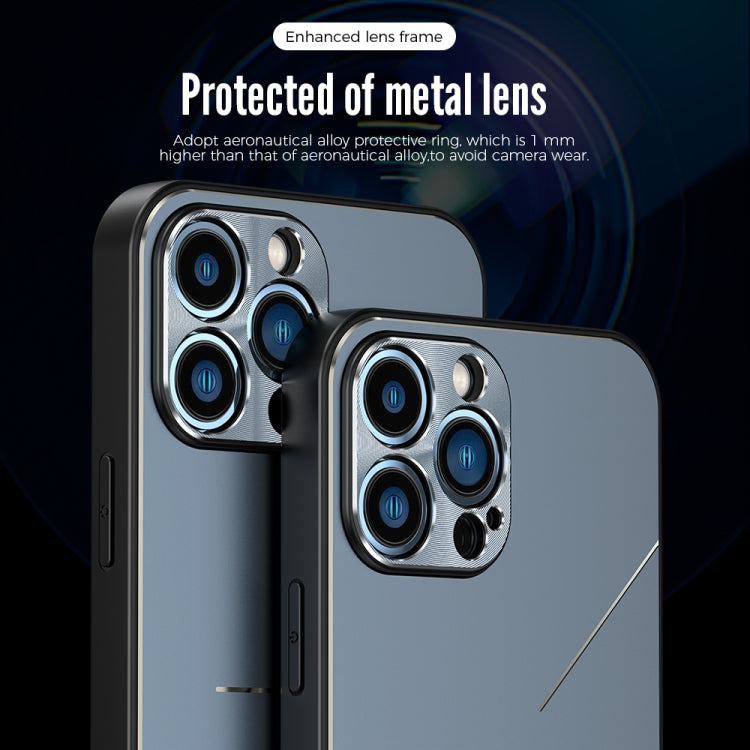 For iPhone 11 Pro R-JUST RJ-52 3-Line Style Metal TPU Shockproof Protective Case (Silver) - iPhone 11 Pro Cases by R-JUST | Online Shopping UK | buy2fix